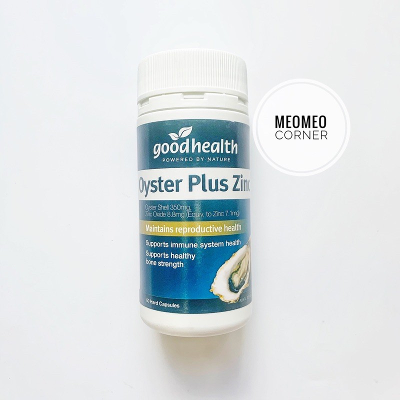 [Mẫu mới] Tinh chất hàu biển Oyster plus Zinc Goodhealth Oyster Plus Zinc Úc 60v