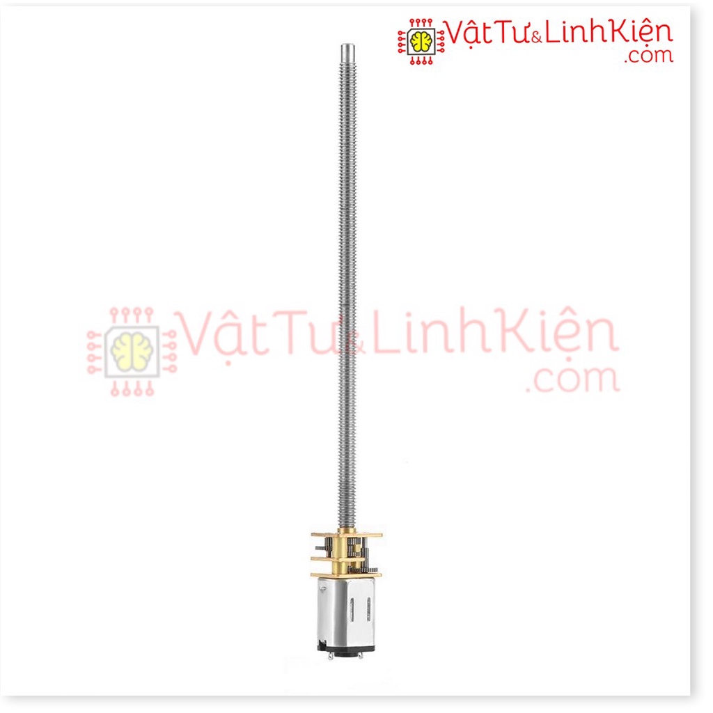 Động cơ với hộp giảm tốc DC 6/12V N20 với trục vít M4x100mm