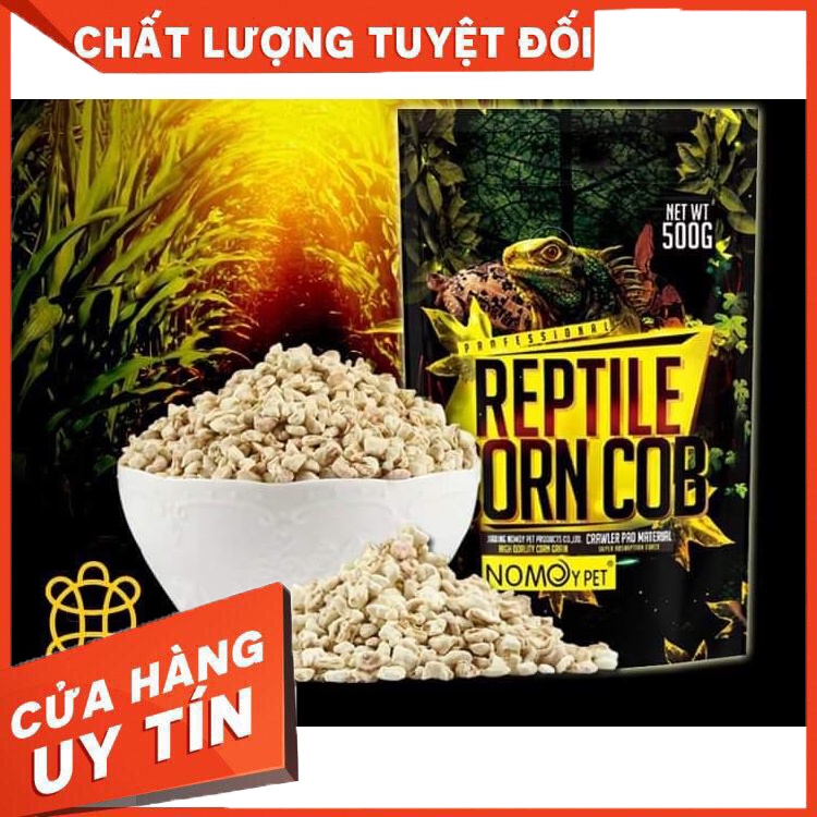 Cùi bắp lót chuồng đã qua xử lý dành cho bò sát