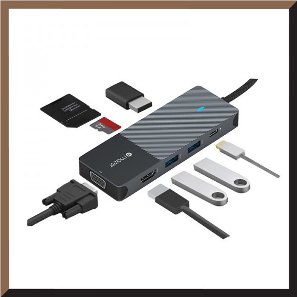 Cổng Chuyển Đổi Mazer Multimedia Pro Hub 8-in-1 USB-C - Hàng chính hãng