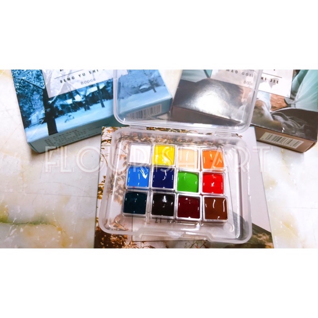 Pocket Màu Nước Holbein 0.5ML/1ML Hộp Nhựa - Set 12/24 Màu