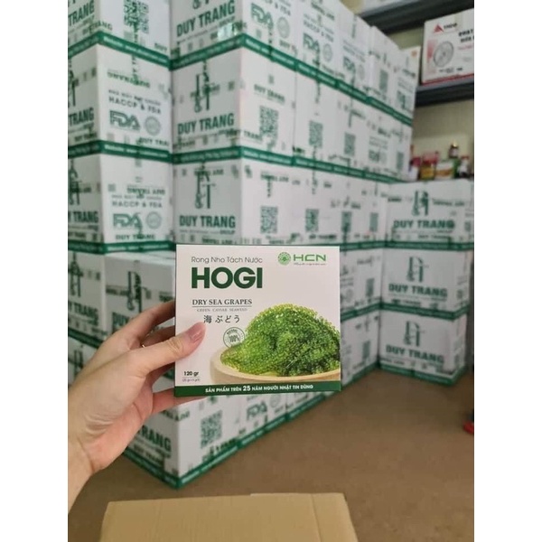 Hộp 6 Gói Rong Nho Tách Nước HOGI ( hộp 120gram)