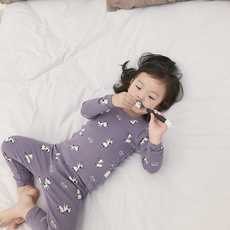 S011 - Bộ quần áo thu đông dài tay cho bé gái, bé trai Ambb kids size 80 -140