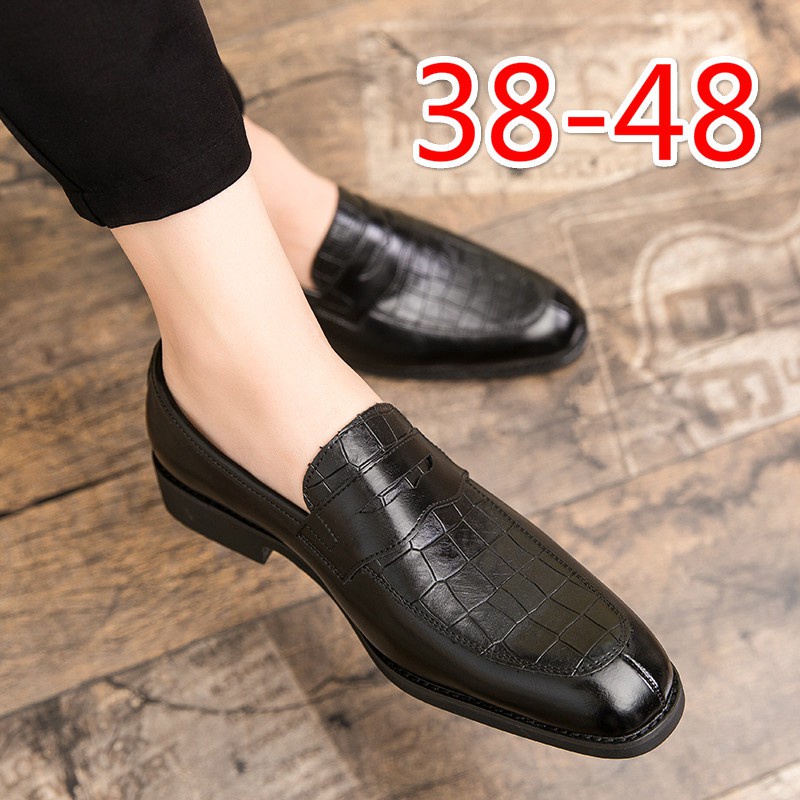 Giày Da oxford Không Dây Cột Dây Có size Lớn 45 46 47 48 Dành Cho Nam Giới