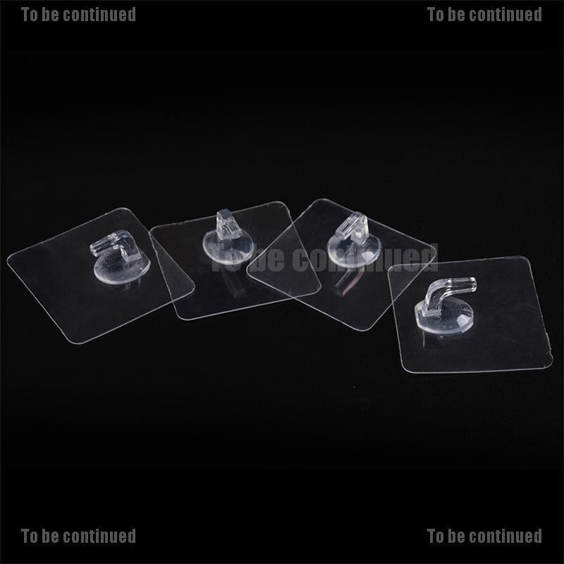 Bộ 4 Móc Treo Đồ Gắn Tường Trong Suốt Tiện Dụng