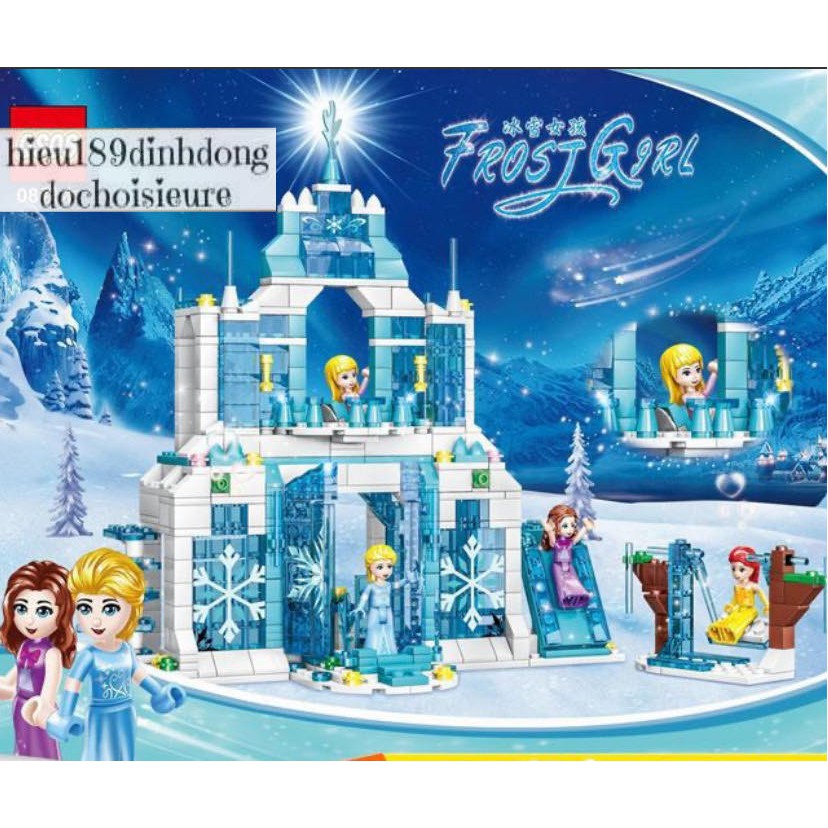 Lắp ráp xếp hình Princess 20056 : Lâu đài băng giá của công chúa Elsa 708+ mảnh