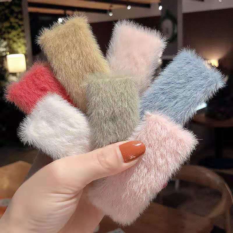 Kẹp tóc bảng lớn. Chất liêu lông nhung, len.