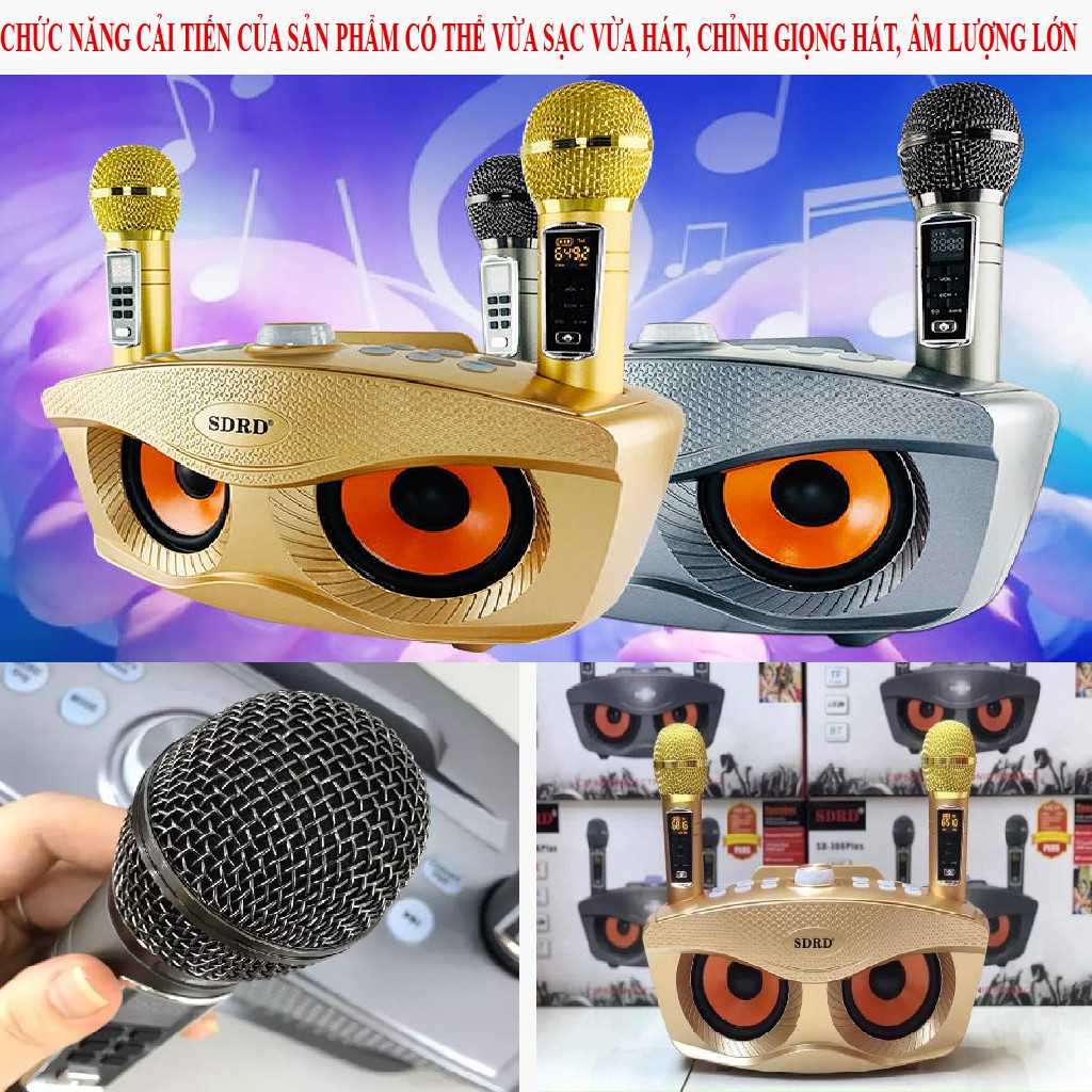 Loa Karaoke Bluetooth SD-306 Plus Phiên Bản Mới Nhất, Hát Âm Thanh To Trong, Bass Trầm, Tiện Sử Dụng