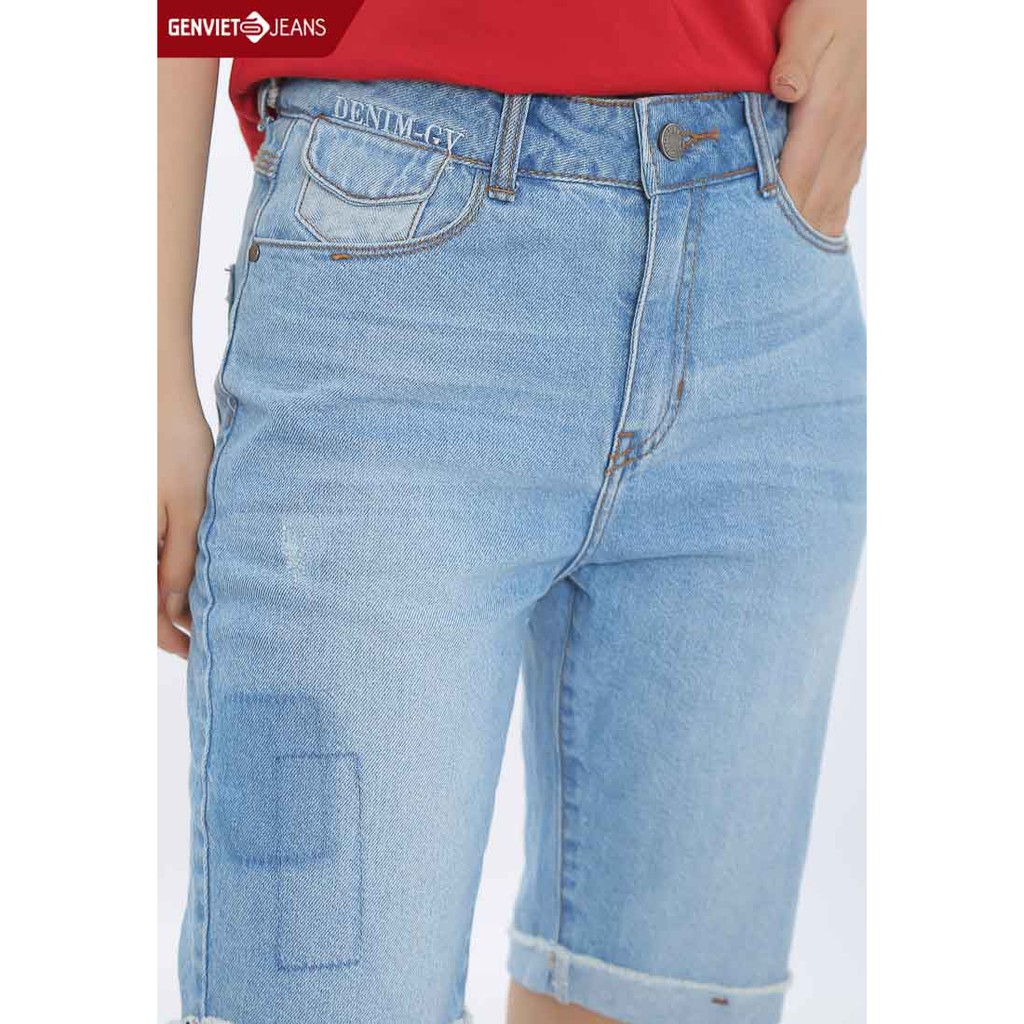 Quần ngố Jeans thụng Nữ TQ304J340 GENVIET