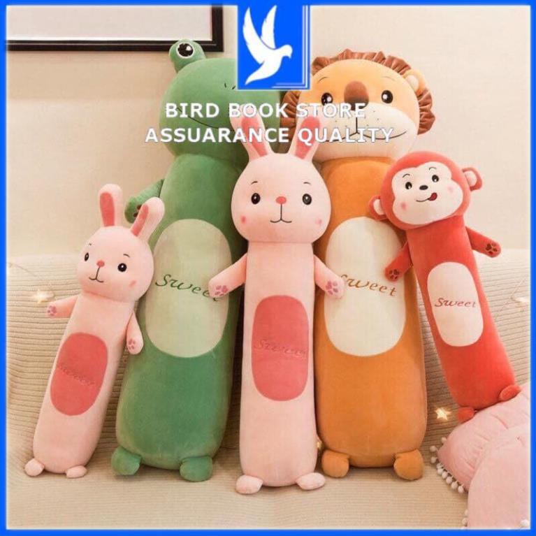 Gối ôm hình thú chất liệu vải nhung mát mịn Bird book Bird book