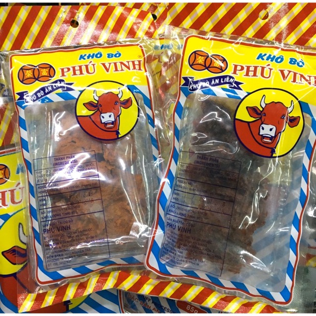 Khô bò phú vinh 85gr