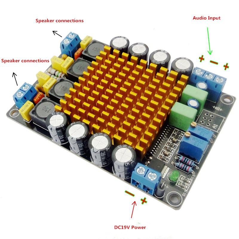 Bo mạch khuếch đại công suất kỹ thuật số TK2050 Class T Bộ khuếch đại công suất âm thanh nổi 2X50W kênh HIFI âm thanh nổi công suất lớn