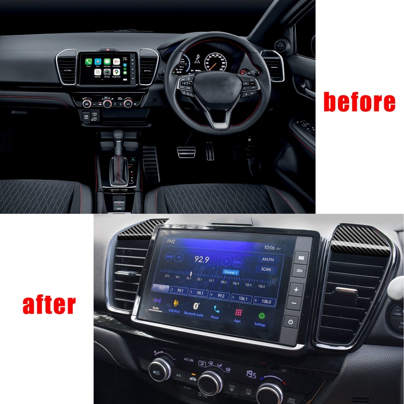 Khung Gắn Lỗ Thông Gió Bằng Sợi Carbon Cho Xe Hơi Honda City GN Hatchback 2020-2022