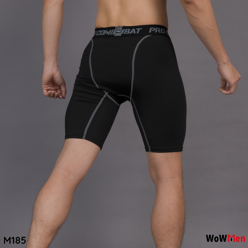 Quần Short Thun Legging Nam Ôm Bó Sát Bó Cơ Thể Thao Tập Gym Chạy Bộ Bơi Lội Đá Bóng Ngắn Trên Gối - M185