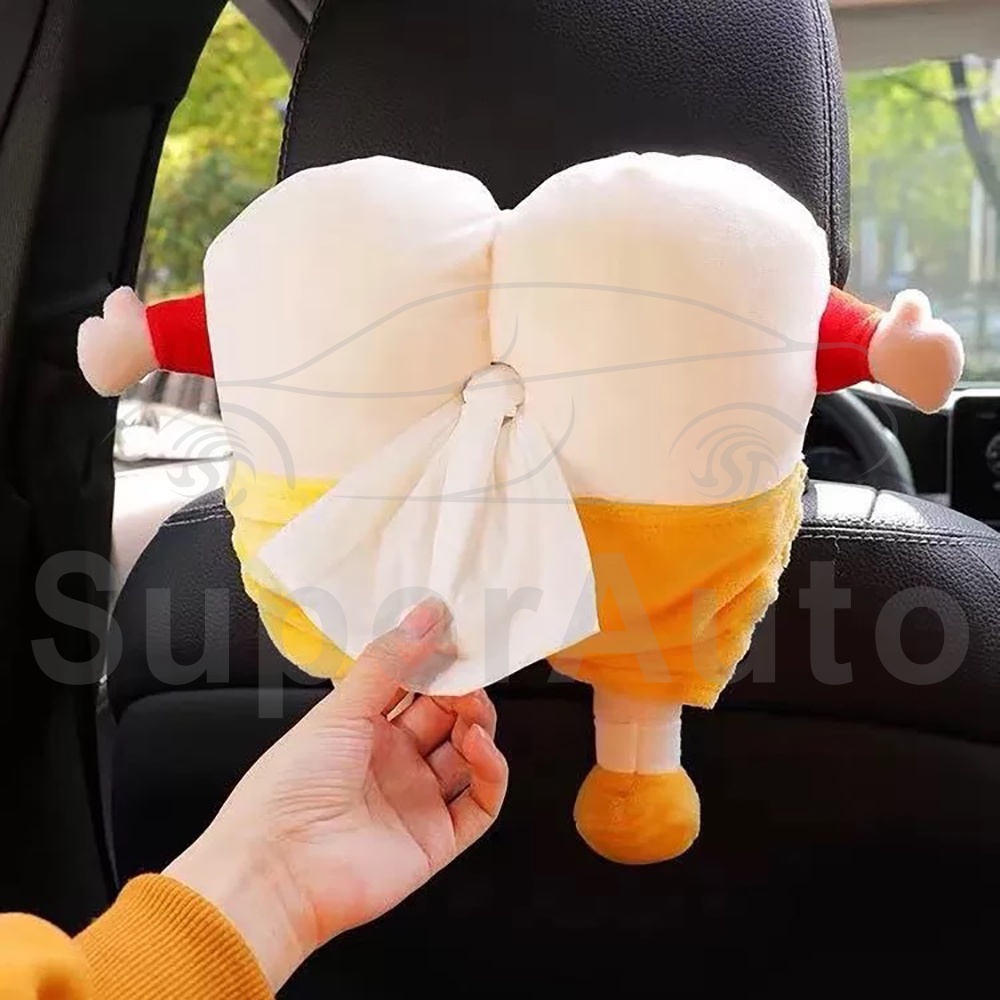 SuperAuto Hộp Đựng Khăn Giấy Rút Họa Tiết Hoạt Hình Dễ Thương Cho Xe Hơi Phụ KiệN Ô Tô