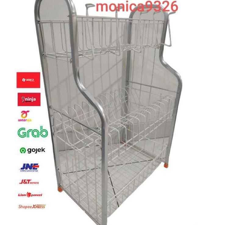 Giá Nhôm 3 Tầng Đựng Đĩa Tiện Dụng Cho Nhà Bếp | BigBuy360 - bigbuy360.vn