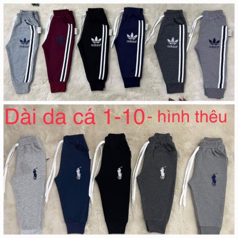 Quần dài bé trai nỉ cotton size nhí 8-28kg hàng công ty