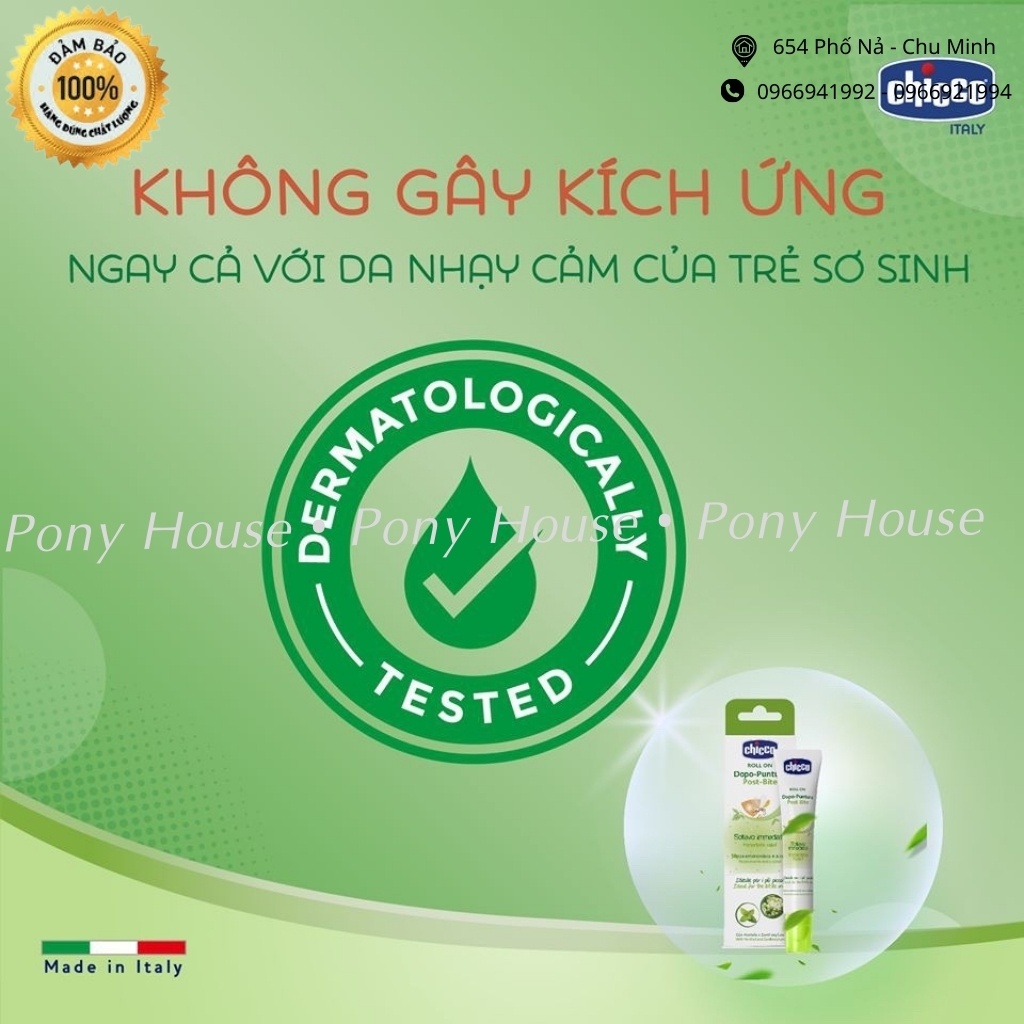Lăn Bôi Muỗi Đốt Côn Trùng Cắn Chicco Ý An Toàn Cho Bé Từ Sơ Sinh (Chính Hãng)
