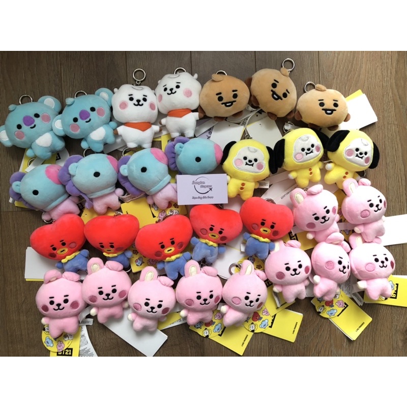 Móc khoá gấu bông Bagcharm BT21 phiên bản Baby
