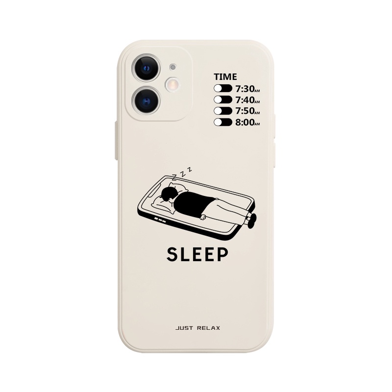 Ốp Điện Thoại Silicon Dẻo Viền Thẳng Họa Tiết Độc Đáo Cho iphone 15 pro 13 mini 12 14 pro max xr x 11 pro xs max 7 8 plus se2