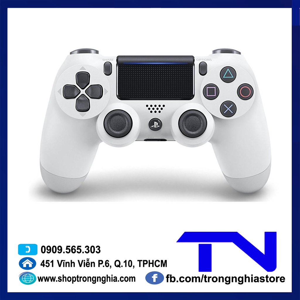 Tay cầm chơi game PS4 White Limited - Hàng Chính Hãng Sony Việt Nam