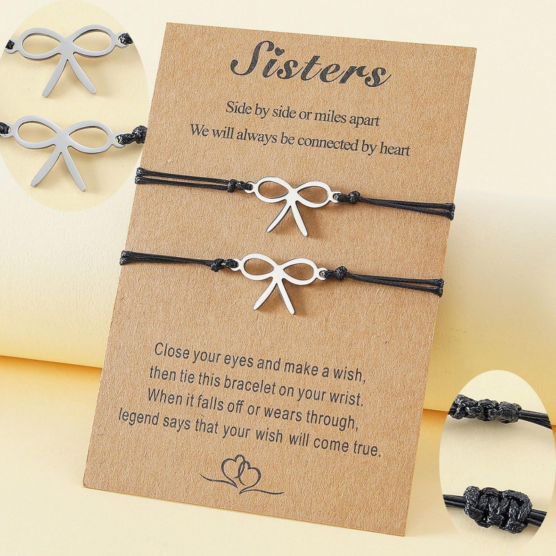 Set 2 Vòng Tay Handmade Thắt Nơ Xinh Xắn Thời Trang Cho Nữ