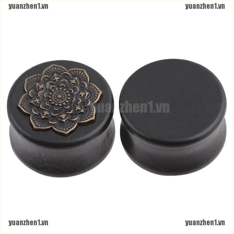 [YUANZHEN1] Khuyên Nong Tai Bằng Gỗ Hình Hoa