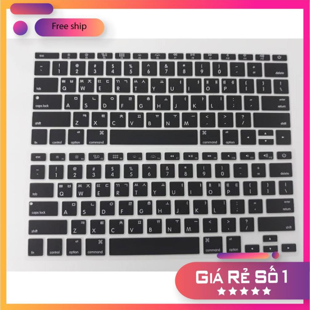 [Giá Sỉ] Phủ bàn phím Silicon tiếng Hàn cho Macbook bản Quốc Tế