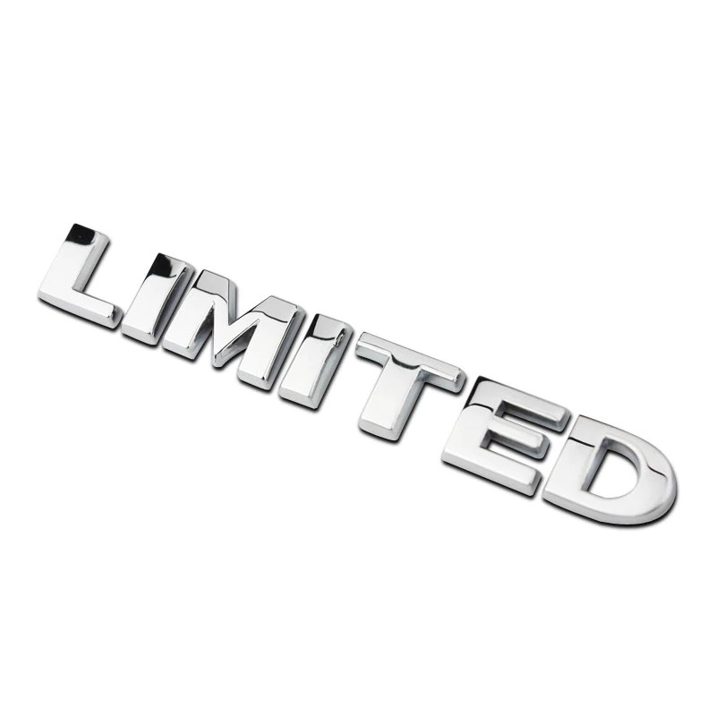 Tem Logo Chữ LIMITED 3D INOX Trang Trí Ô Tô Xe Máy Cao Cấp