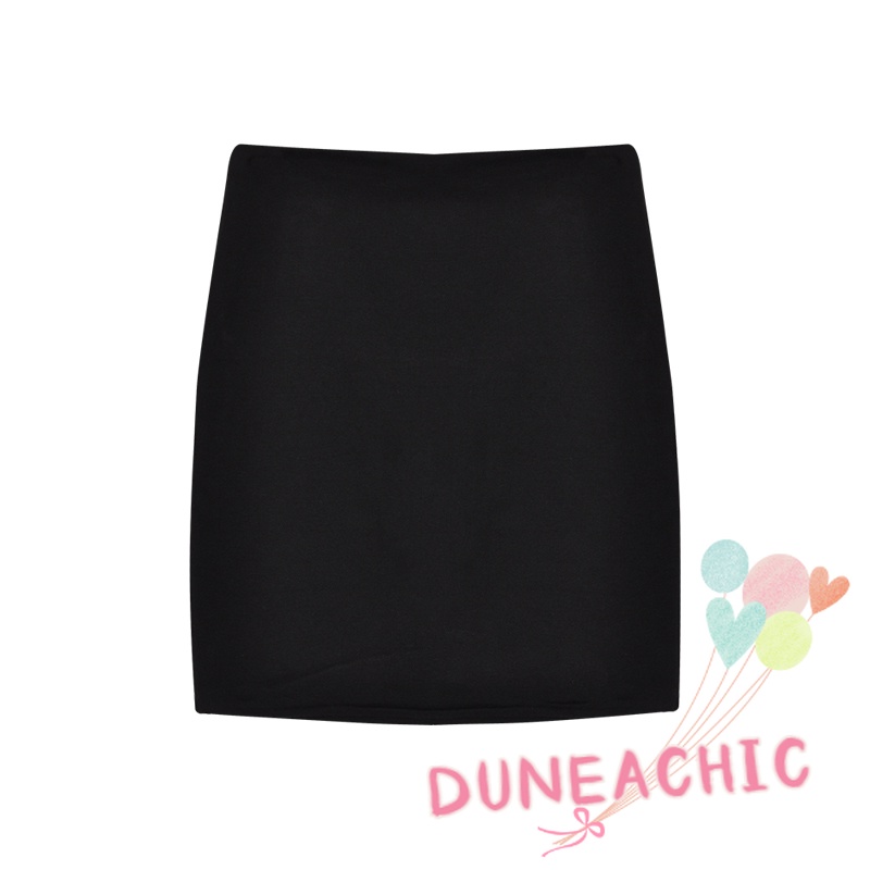 DUNEA Chân Váy Đen Eo Cao Dáng Ôm Quyến Rũ Trẻ Trung Cho Bạn Gái