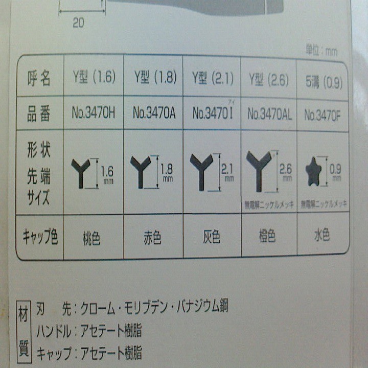 Bộ tuốc nơ vít chính xác 3 cạnh chữ Y Hãng Anex Nhật Bản No.3475-S2