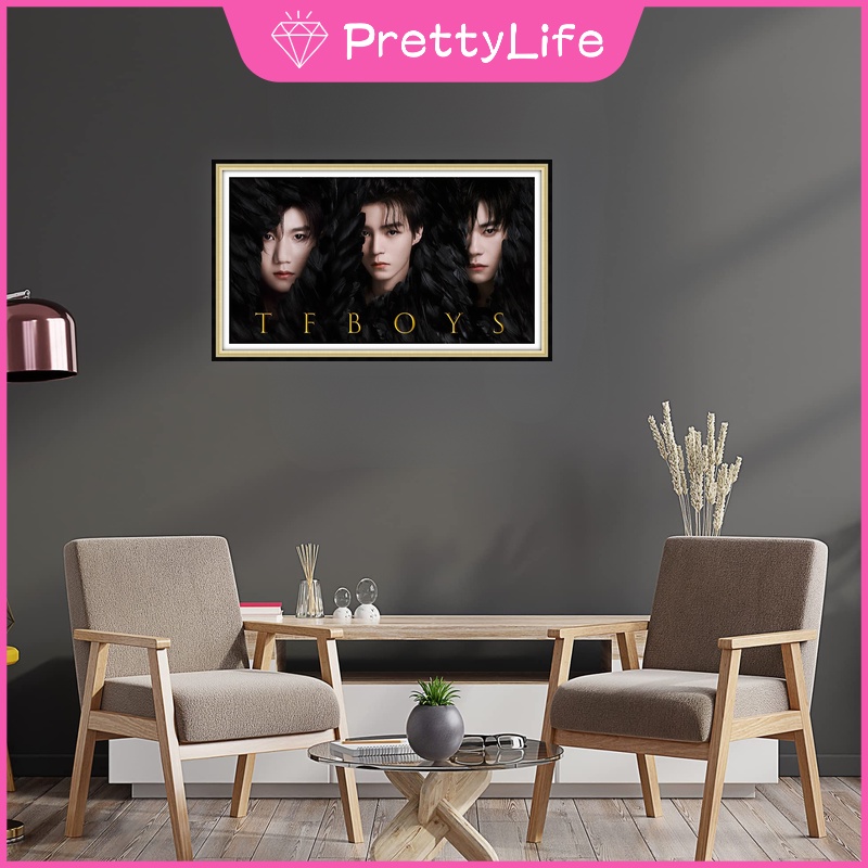 Bộ Tranh Đính Đá 5D Tự Làm Hình Nhóm Nhạc TFboys