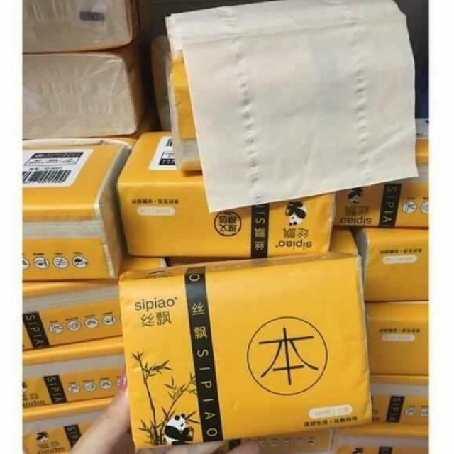 Giấy ăn Gấu trúc Sipiao siêu dai 1 Gói 300 tờ