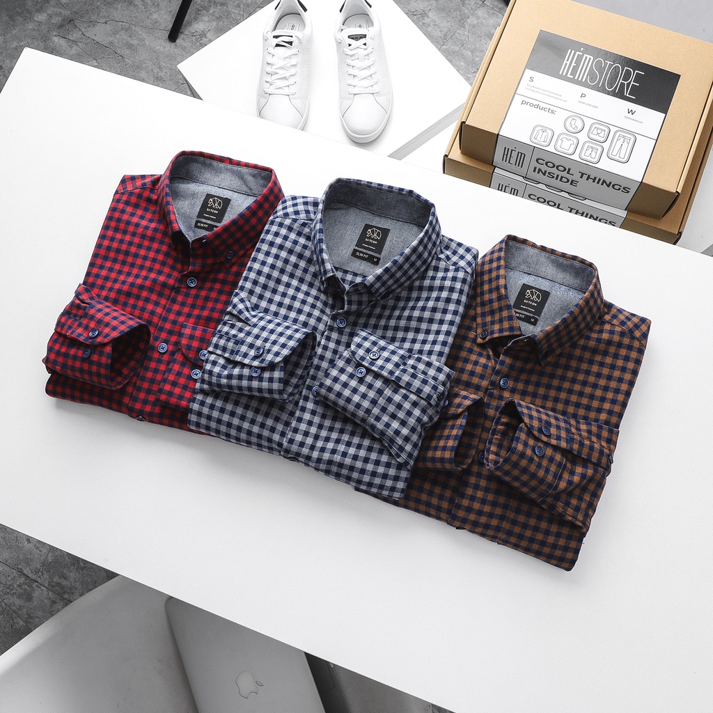 |Hẻm Store| Áo Sơ mi nam SATOSHI SASM55 caro chất cotton thoáng mát mềm mịn, thấm hút mồ hôi, dễ phối đồ | BigBuy360 - bigbuy360.vn
