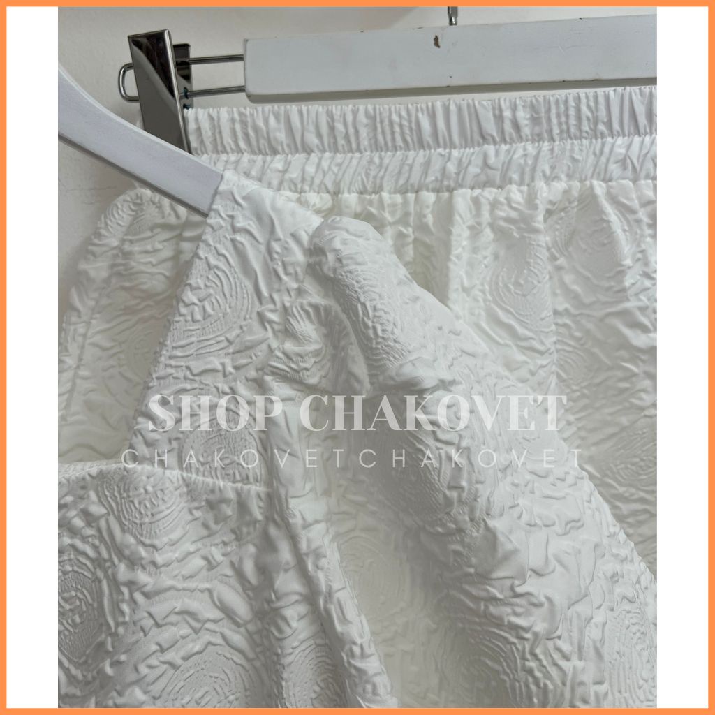 Set đồ nữ sang chảnh tiểu thư S8349 Áo babydoll dập hoa nổi kèm quần bo chun style Hàn Quốc mặc đi chơi du lịch cực xinh