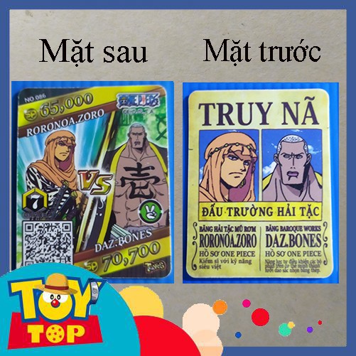 Thẻ bài Toonies One Piece truy nã phiên bản song đấu - đấu trường hải tặc thẻ 2nd có trầy