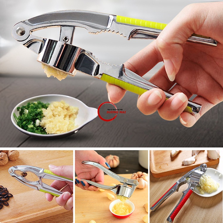 [Giá Sỉ] Dụng Cụ Ép Tỏi Dập Tỏi Nghiền Tỏi Bằng Inox 304