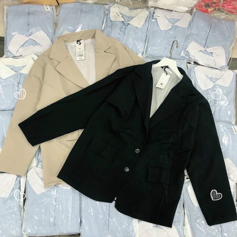 Áo blazer, áo khoác vest nữ hai nắp túi, phong cách bazic | BigBuy360 - bigbuy360.vn