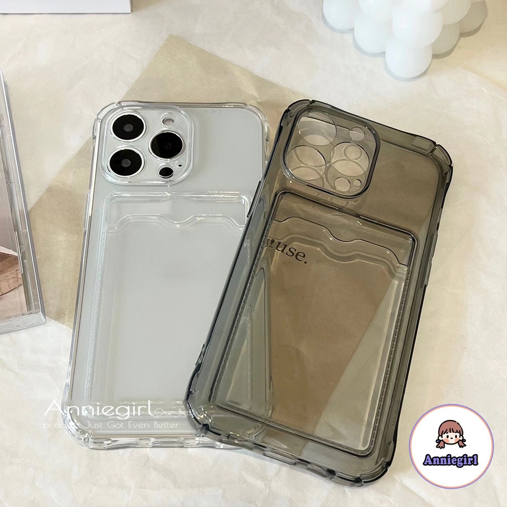 Ốp Điện Thoại TPU Mềm Siêu Mỏng Chống Sốc Có Ngăn Đựng Thẻ Và Giá Đỡ Cho Iphone 14 13 12 Pro 11Pro Max XR Xs Max 8 7Plus