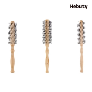 [Larelance] Lược chải tóc hình tròn bằng gỗ Lotus Curling Wavy Curling