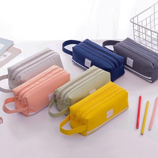 (Tặng bút)Hộp bút vải hai ngăn Another Day kiểu Hàn Quốc