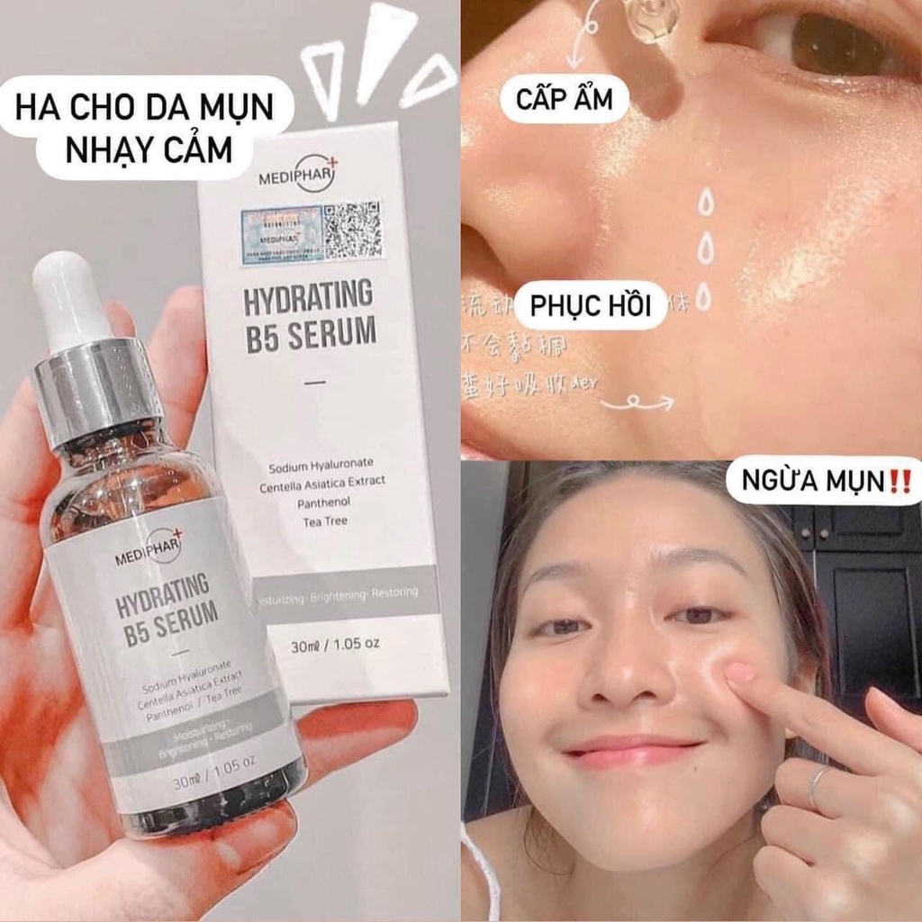 Serum Dưỡng Ẩm Phục Hồi Mediphar B5 Tái Tạo Da Luôn Căng Bóng Giúp Làm Dịu Hỗ Trợ Phục Hồi