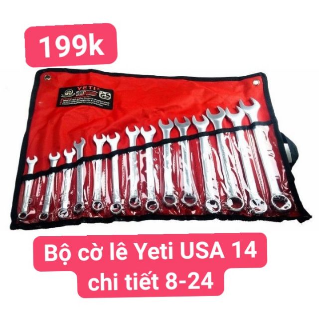 Bộ cờ lê Yeti USA 14 chi tiết 8-24