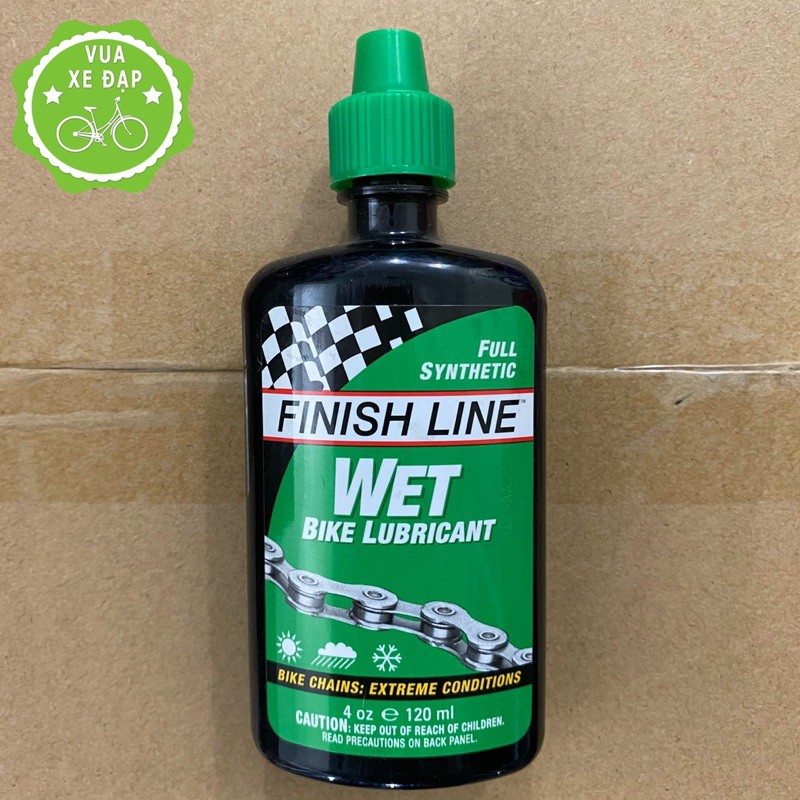 Dầu Bôi Trơn Sên Xe Đạp Finish Line Wet Bike Lubricant dung tích 60ml và 120ml