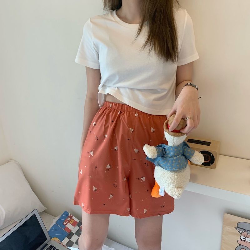 Bộ Đồ Ngủ Pijama Quần Ống Rộng Đơn Giản Thời Trang Phong Cách Hàn Quốc Cho Nữ