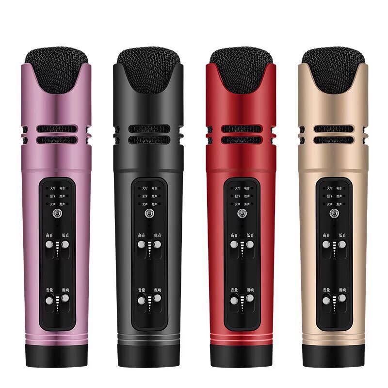 Micro Thu Âm C16 Bluetooth. Chỉ Cần Cắm 2 Dây, Dễ Dàng Sử Dụng, Âm Thanh Trung Thực, Hát Livestream, Karaoke