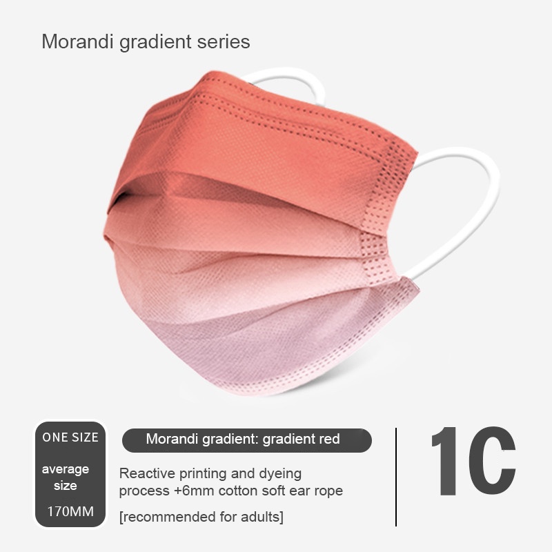 Set 10 Khẩu Trang Morandi 3 Lớp Bằng Vải Không Dệt Dùng Một Lần Dành Cho Người Lớn