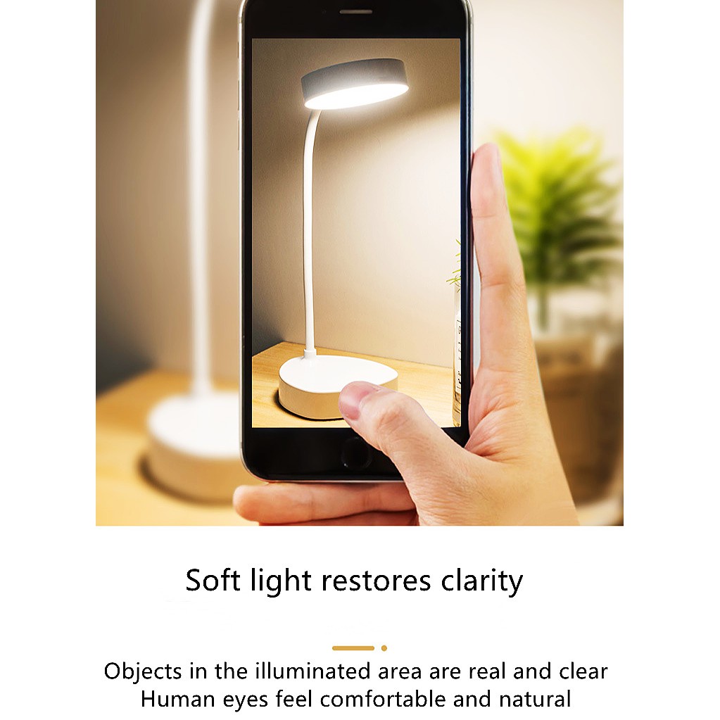 Đèn LED Đọc Sách Để Bàn 3 Trong 1 1200mah Có Thể Gấp Gọn Tiện Lợi