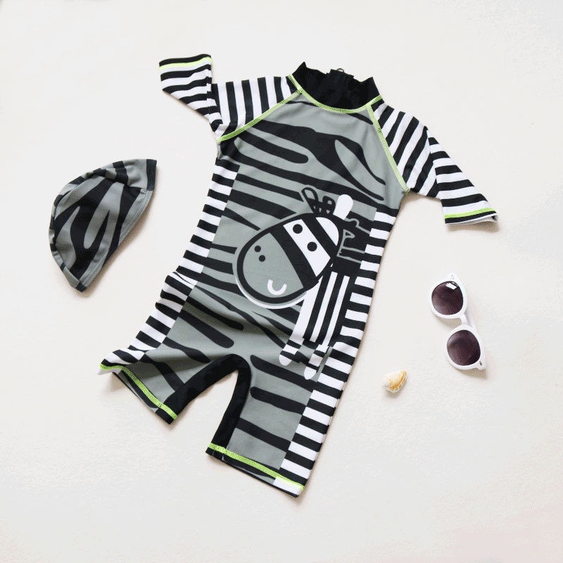 Đồ bơi cho bé trai liền thân kèm nón in hình cho bé trai 1 2 3 4 5 tuổi MINTSCLOSET Mint's Closet - b127 - B130