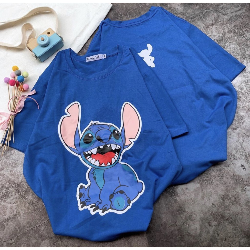 Áo Thun STITCH CHIMTE IN 3D Form Rộng Unisex Nam Nữ TEEN Cực HOT